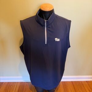 Mens Peter Millar Galway Quarter-Zip Vest Pitt University of Pittsburgh Size XL